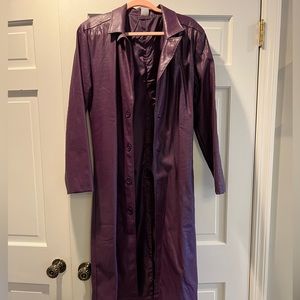Purple Long trench Coat. Originally from “Joker costume. worn once.
